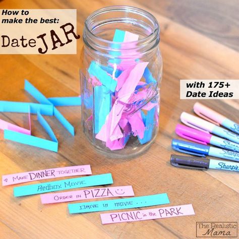 Gifts for Her | Unique And Cute Craft Ideas For Your Girlfriend Or Wife Perfect For Valentines Day by DIY Ready at http://diyready.com/cute-gifts-to-make-for-her/ 5 Senses Gift For Boyfriend, Gifts For Boyfriend Long Distance, Romantic Diy Gifts, Date Jar, Saint Valentin Diy, Valentines Bricolage, Diy Gifts For Him, Presents For Boyfriend, Boyfriend Diy