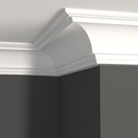 COV412 Crown / Cove - Garden State Lumber Wall Cornice, Cove Crown Molding, Crown Molding Styles, Cove Ceiling, Cove Molding, Cornice Design, Trim Ideas, Living Room Wall Color, Crown Moldings