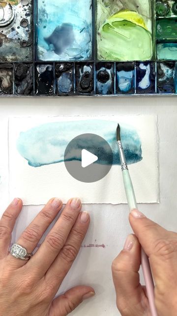 Katie White, Paint Tutorials, Beautiful Crafts, Flower Blue, Be Present, Process Art, Watercolor Artist, Learn To Paint, Art Abstrait