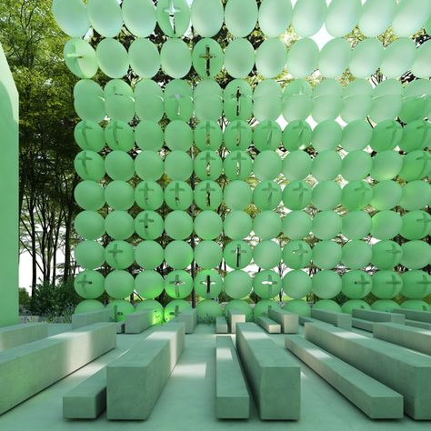 Green Installation, Chapel In The Woods, Green Event, Retail Space Design, Scenic Design, Simplest Form, Display Design, Experience Design, Stage Design