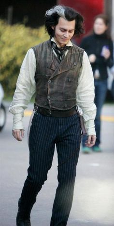 Sweeney Todd on Pinterest | Barbers, Johnny Depp and Demons Halloween Costumes For 3 People, Sweeney Todd Costume, Costumes For 3 People, Benny And Joon, 3 People Costumes, Mrs Lovett, John Depp, Johnny Depp Characters, جوني ديب