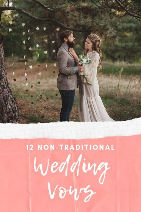 12 Non-Traditional Wedding Vows Examples | Wedding Forward Vows Template, Vows Examples, Causal Wedding, Unique Wedding Vows, Wedding Vows Template, Romantic Wedding Vows, Vow Examples, Vows For Her, Wedding Vows Examples