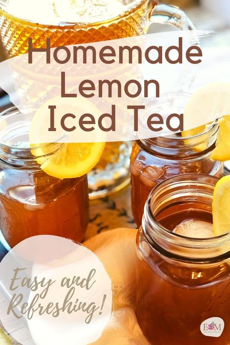 Brisk Lemon Iced Tea, Honey Lemon Iced Tea, Homemade Lemon Iced Tea, Fresh Brewed Iced Tea Recipe, How To Make Lemon Tea, Lemon Ice Tea Recipe, Lemon Drinks Nonalcoholic, Lemon Ice Tea Recipe Homemade, Sweet Tea And Lemonade