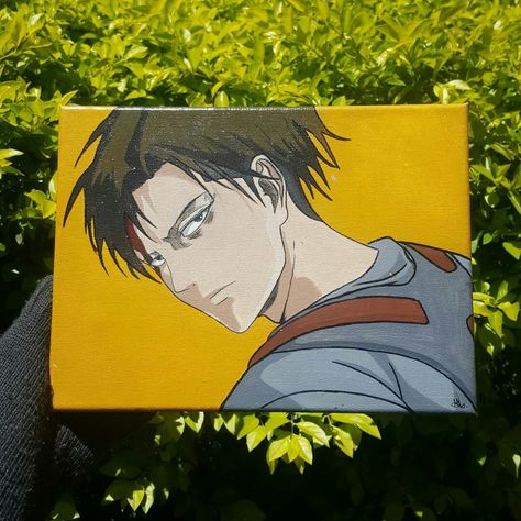 Attack on titan , painting anime Attack On Titan Painting, Anime Canvas Painting, Painting Anime, Canvas Drawing, Painting Canvases, Anime Canvas Art, Canvas Ideas, Small Canvas Art, Design Drawings