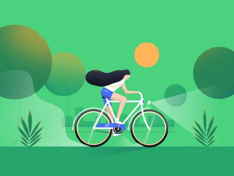 Cycling Animation, Relaxing Photos, City Life Photography, Adobe Animate, English Projects, Cycling City, Funny And Cute, Motion Design Animation, 2d Animation