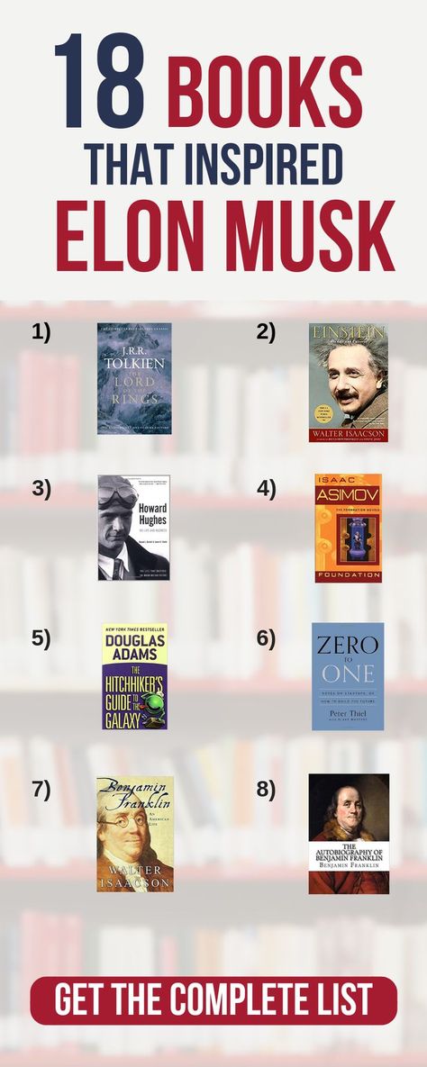 Elon Musk's Favorite Books: 18 Recommended Books. Discover the 18 books he recommends, that shaped his thinking as a young adult to billionaire.    books for entrepreneurs startups. #busienss #tesla #elonmusk Young Elon Musk, Elon Musk Young, Elon Musk Book, Books For Entrepreneurs, Books Knowledge, Billionaire Books, Business Books Worth Reading, Books Business, Teen Books