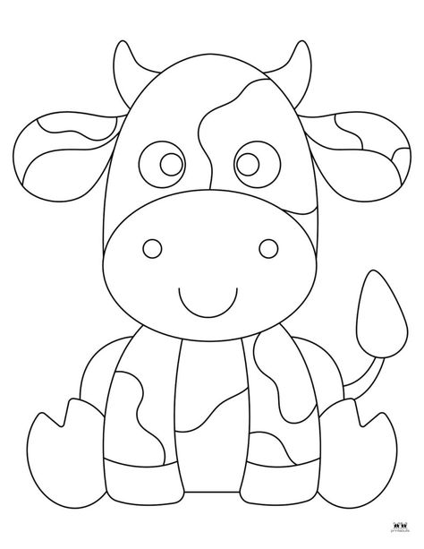 Choose from 40 unique cow coloring pages including Highland cows. Great for your kids and/or students. 100% FREE. Print from home! Cow Print Template, Cow Template, Printable Cow, Cow Coloring Pages, Cow Highland, Third Birthday Party, Highland Cows, Free Print, Animal Coloring