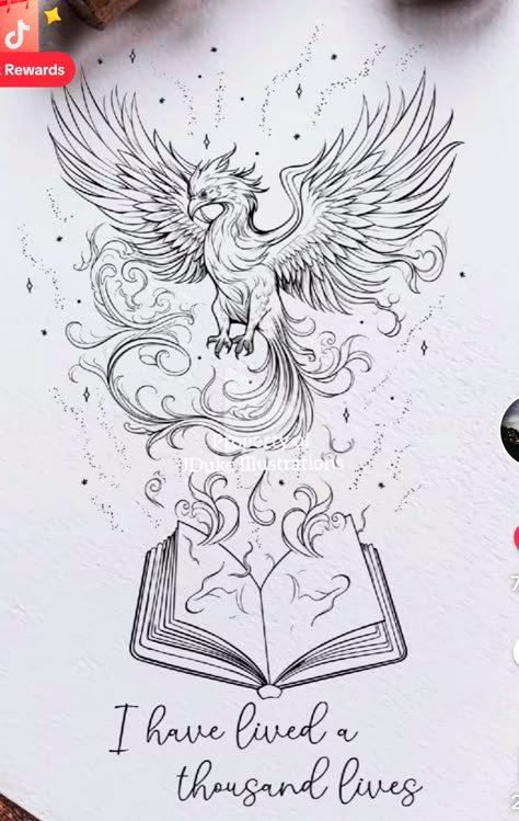 Fate Tattoo, Phoenix Drawing, Small Symbol Tattoos, Harry Tattoos, Potter Tattoo, Tattoo Quotes For Women, D Tattoo, Harry Potter Tattoos, Harry Potter Tattoo