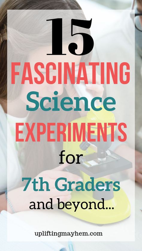 7th Grade Science Projects, Middle School Science Fair Projects, Life Science Experiments, Science Fair Experiments, Biology Experiments, Science Projects For Middle School, School Science Experiments, Middle School Science Experiments, 7th Grade Science