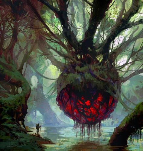 Numenera Art - Imgur D&d Scenery, Magic Environment Concept Art, Destroyed Landscape, Nature Witch Art, Thorn Forest, Nature Monster, Destroyed World, Dnd World, Dnd Scenery