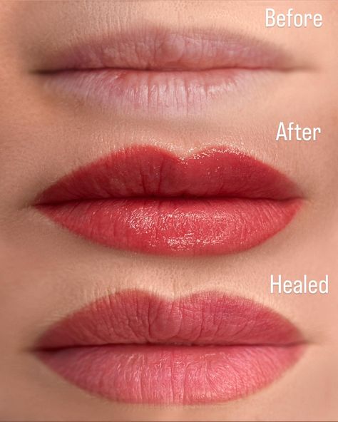 Lip blush is a semi-permanent tattoo that looks just like makeup! It will enhance your natural beauty💕 Here at elitespama we use only high quality pigments for your safety☺️We always suggest picking a color that is very similar or close to your natural lip color. Tattoo Lip Color, Lip Blush Tattoo Before And After, Semi Permanent Lip Blush, Lip Pigmentation Tattoo, Natural Lip Tattoo, Lipblush Before And After, Lip Blushing Colors, Permanent Lip Color Tattoo, Lipblush Tattoo