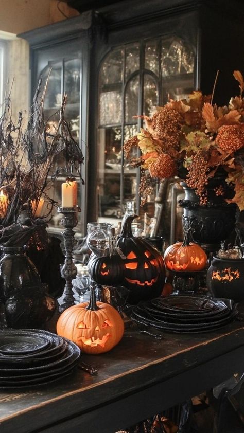 Infuse your kitchen with Halloween spirit using creative decor ideas. Replace regular dish towels with ones featuring spooky prints and hang a garland of mini jack-o'-lanterns across the window. Display a collection of apothecary jars filled with candy corn and plastic eyeballs. Add a touch of humor with zombie-themed oven mitts and a skeleton figure posed on the refrigerator. These playful Halloween kitchen decor elements bring the perfect balance of fun and fright to your culinary space, makin Halloween Apothecary Display, Apothecary Display, Spooky Prints, Kitchen Halloween, Skeleton Figure, Halloween Kitchen Decor, Halloween Apothecary, Halloween Kitchen, Decor Elements