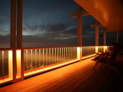 Deck Lighting Options | Outdoor Design - Landscaping Ideas, Porches, Decks, & Patios | HGTV Outdoor Deck Lighting, Step Lights, Deco Led, Recessed Lights, Terrace Garden Design, Cozy Spot, Cool Deck, Outdoor Patio Lights, Diy Deck