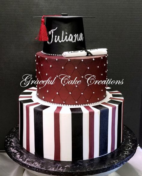 https://flic.kr/p/2g5ZUgu | Burgundy and Black Graduation Cake with Cap and Scroll Burgundy Graduation Cake, Red And Black Graduation Cake, Black Graduation Cake, Maroon Graduation Party, Cakes 2023, High School Graduation Cakes, Black And Gold Cake, Black Cupcakes, Black Graduation