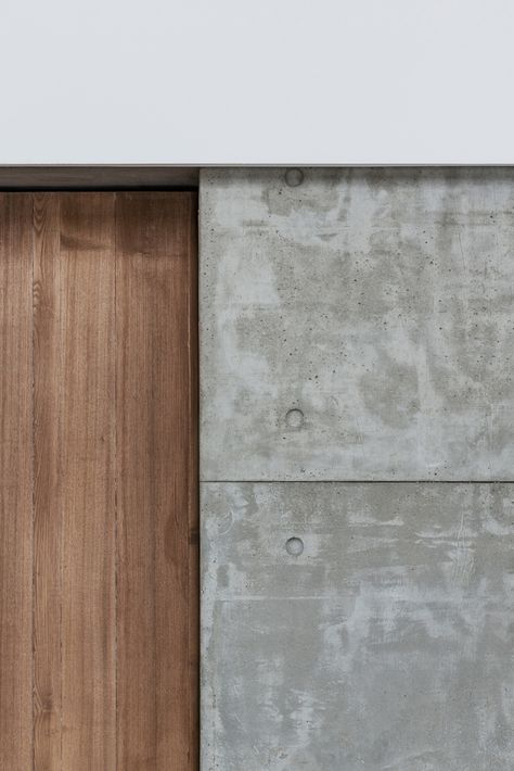 Concrete And Wood Interior, Concrete And Wood Architecture, Wood And Concrete House, Concrete Wood Interior, Concrete Wall Design, Concrete Office, Concrete Interiors, Wood And Concrete, Concrete Houses