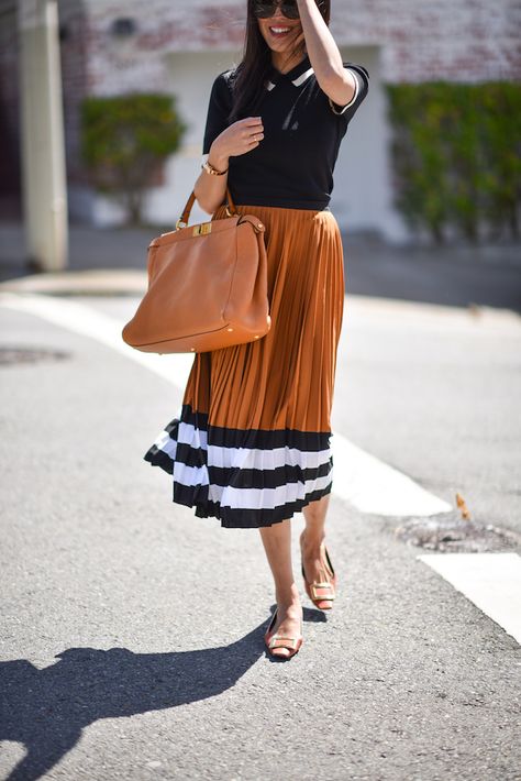 Striped skirt pencil