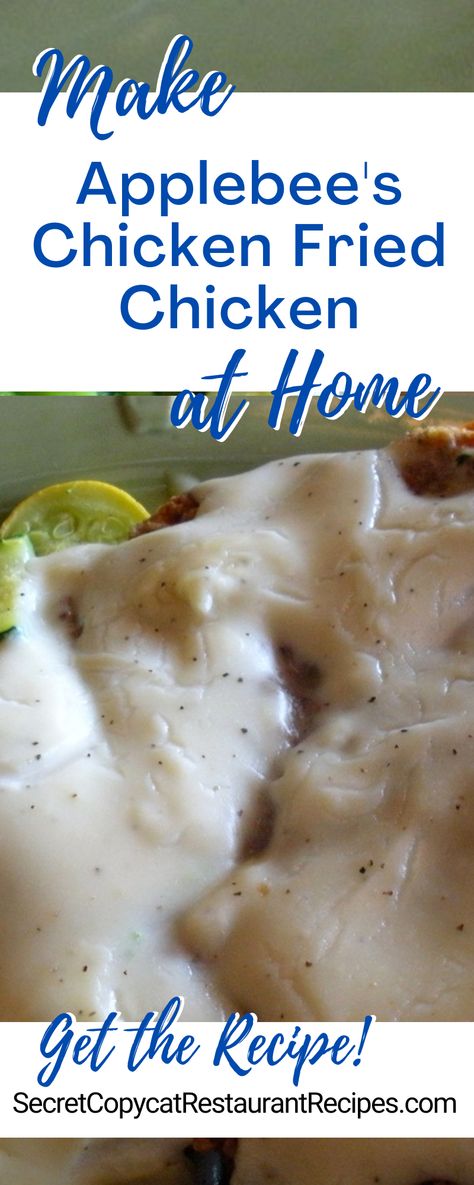 Applebee's Chicken Fried Chicken Copycat Recipe - Secret Copycat Restaurant Recipes Copycat Restaurant Recipes Applebees, Chicken Fried Chicken Recipe, Applebees Recipes, Chicken Fried Chicken, Restaurant Copycat, Copy Cats, Breaded Chicken Breast, Fried Chicken Recipe, Copycat Restaurant Recipes