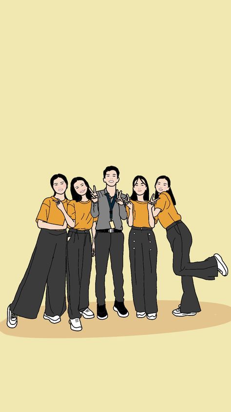 #ibispaint #art #digitalart #2023 #siblings #five #trend #wallpaper #drawing #simple Siblings Aesthetic Wallpaper, Five Siblings Aesthetic, Brother Sister Cartoon Sibling, Sibling Wallpaper, Siblings Cartoon, Siblings Wallpaper, Cartoon Siblings, Sibling Drawing, Siblings Drawing