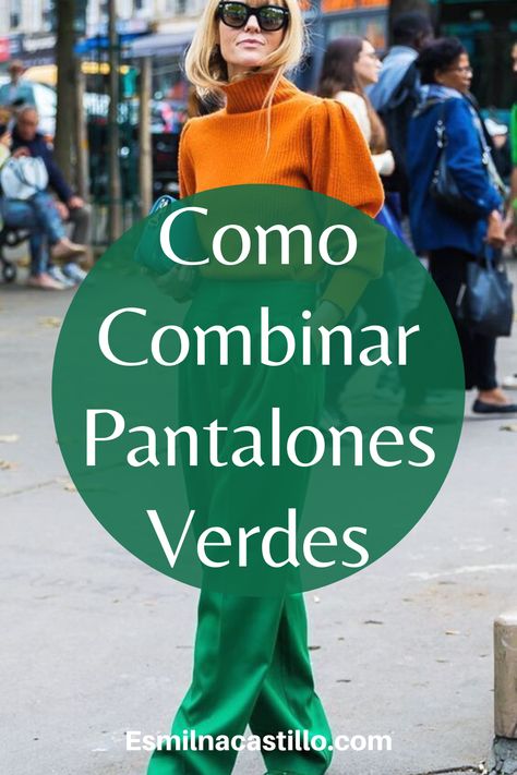 Aburrida de los colores de tus pantalones? ¿No eres una gran fanática de las opciones típicas? ¿Buscas una combinación realmente diferente? En primer lugar, hay muchos colores llamativos que pueden darle un aspecto sexy, elegante y clasico. Entonces, mientras pensamos en colores llamativos, ¿qué es lo primero que te viene a la mente? Sí, estoy hablando de verde. La mayoría de la gente piensa que es un desafío combinar con pantalones verdes. Outfit Pantalon Vert, Pantalon Vert Outfit, Palazzo Verde Outfit, Outfit Con Verde, Outfits Con Verde, Outfits Con Color Verde, Outfit Pantalon Verde, Outfits Verdes, Outfits Pantalon Verde