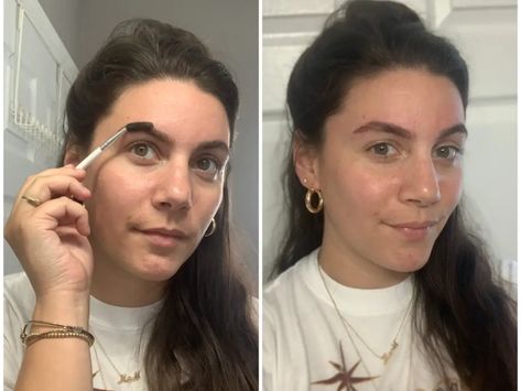 How to tint your eyebrows at home, according to a brow expert - Insider Eyebrow Dye Before And After, At Home Eyebrow Tint, Tinting Eyebrows At Home, Diy Brow Tint At Home, How To Dye Eyebrows, Just For Men Eyebrow Tint, Eyebrow Dye Diy At Home, Dye Eyebrows At Home, Tinting Eyebrows Before And After