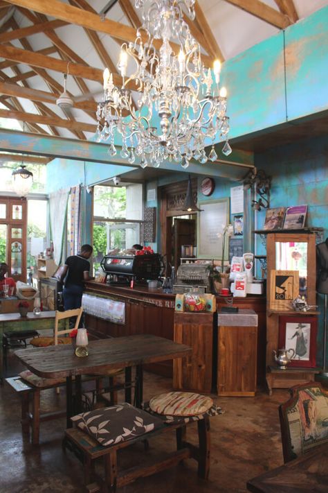 The Antique Cafe Durban is a quirky little garden coffee shop and restaurant right in the heart of Durban, South Africa  #berrysweetlife #healthyfood #coffeeshops #restaurants #eatout #South Africa #Durban  | berrysweetlife.com Antique Cafe Interior Vintage, Antique Cafe Interior, Antique Coffee Shop, Bookstore Furniture, Cafe Interior Vintage, Copper Spoon, Eclectic Cafe, Antique Cafe, Vintage Coffee Shops