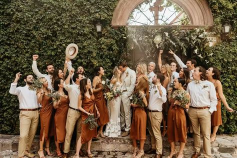 Rue De Seine Rust And Sage Groomsmen, Rust And Tan Wedding Decor, Bridesmaids Colors, Wedding Menswear, Hannah Williams, Fall Beach, 2025 Wedding, Wedding Brides, Dream Destination Wedding