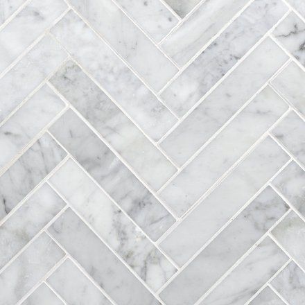 Bathroom Tile Herringbone, Ogee Tile, Herringbone Tile Floors, Marble Herringbone, Carrara Marble Tile, Stone Tile Flooring, Herringbone Backsplash, Honed Marble, Herringbone Tile