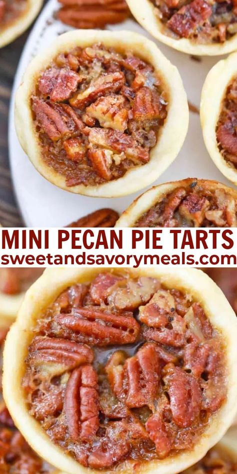 Mini Pecan Pie Tarts are a scrumptious alternative to traditional pecan pies, bite-size pieces that make for the perfect individual dessert option. #pecanpie #pecan #tart #thanksgiving Mini Pecan Pie Recipes, Mini Pecan Pie, Pecan Pie Tarts, Pecan Tart, Sweet Potato Souffle, Christmas Eats, Mini Pecan Pies, Pecan Pies, Pecan Tarts