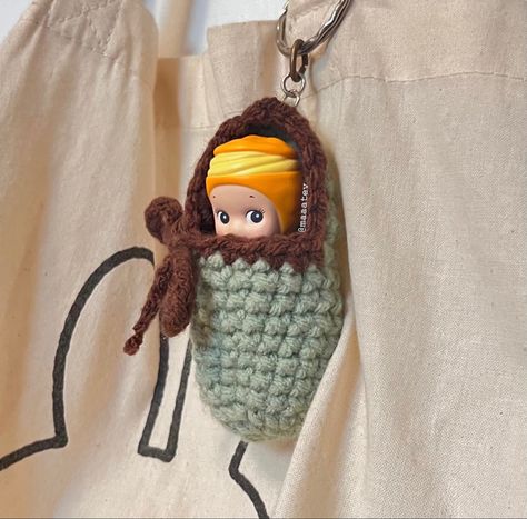 Sonny angel crochet, crochet pouch, sonny angel pouch, sonny angel keychain, sonny angel key ring