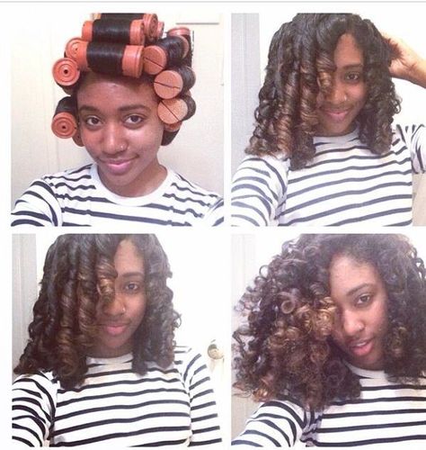 Curl Inspiration, Wig Tutorials, Roller Sets, Perm Rod Set, Hair Colorful, Wet Set, Transitioning Hairstyles, Perm Rods, Beautiful Natural Hair