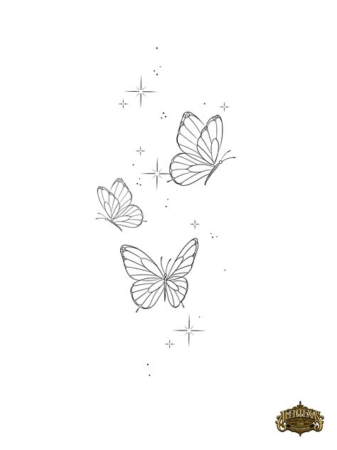 Butterfly Tattoo Elegant, Butterfly Lower Arm Tattoo, Three Butterfly Tattoo Designs, Butterfly Sternum Tattoo Women, Butterfly Tattoo Shoulder Blade, Buterfluffy Tatoos, Butterfly And Stars Tattoo, Sun And Butterfly Tattoo, Tattoos On Back Of Arm