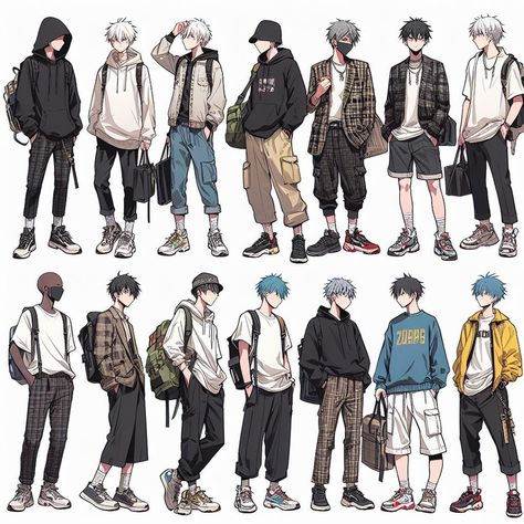 Mens Wear Drawing, Anime Inspo Outfits Men, Mens Clothes Drawing Reference, Men Clothing Ideas Drawing, Mens Clothing Styles Drawing, Outfits Reference Male, Outfit Ideas Men Drawing, Casual Male Outfits Aesthetic, Drawing Reference Clothing