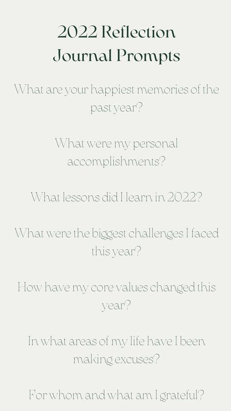 Reflection Journal Prompts, Reflection Journal, Personal Improvement, Making Excuses, Challenge Me, Core Values, Happy Memories, Journal Prompts, New Year's