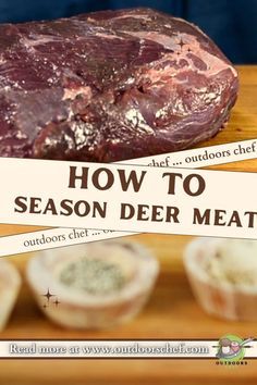 Learn the secrets to perfectly seasoned deer meat with Outdoors Chef's guide. From dry rubs to marinades, we've got all the tips and tricks you need to take your venison game to the next level. Impress your family and friends with delicious and flavorful deer meat dishes. Get started today! #food #meat #dinner #howto #cookinghacks #cookingtips #cookingtricks #venison #summerdinner #springdinner #healthyfood #seasoning #pepper #salt #paprika Deer Recipes Venison, Deer Backstrap Recipes, Deer Steak Recipes, Meat Marinade Recipes, Backstrap Recipes, Deer Steak, Venison Meat, Deer Recipes, Venison Steak