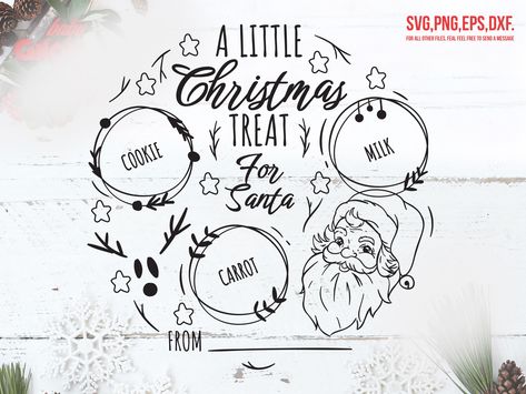 Santa Cookie Tray Svg, Dear Santa Tray, Cookies For Santa Svg, Santa Tray Svg, Santa Cookie Tray, Santa Tray, Decor Palette, Cricut Christmas Ideas, Santa Cookie