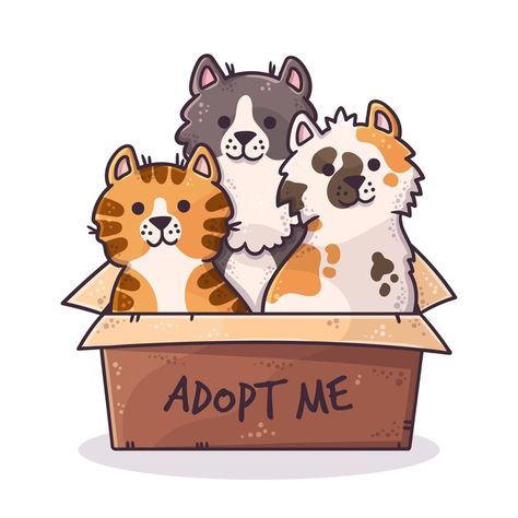 Adopt a pet concept | Free Vector Animal Shelter Design, Animal Shelter Volunteer, Cat Vet, Animal Mural, Cute Animal Illustration, Pets Drawing, Iphone Instagram, Homeless Dogs, Animal Control