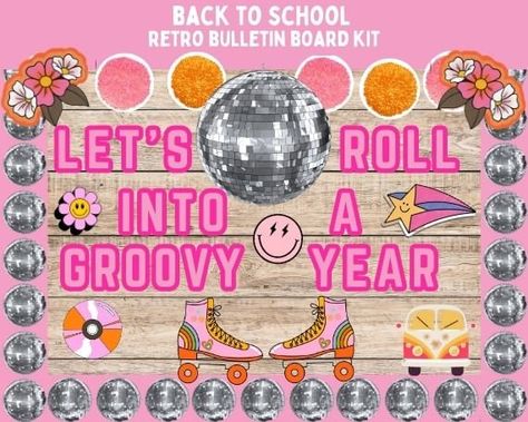 Theme Third Grade, New Year Bulletin Board, School Preparation, Disco Theme, Elementary Classroom Decor, Back To School Bulletin Boards, Classroom Decor Themes, School Bulletin Boards, Decor Bundle