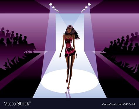 Runway Aesthetic, Fashion Show Poster, Fashion Vector, Fashion Design Books, Model Sketch, Catwalk Models, Becoming A Model, Fashion Illustration Sketches, Model Face