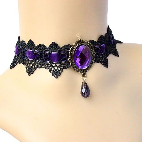 Vampire Choker, Goth Choker Necklaces, Black Lace Necklace, Gothic Choker Necklace, Goth Choker, Lace Choker Necklace, Gothic Pendant, Goth Necklace, Ribbon Choker