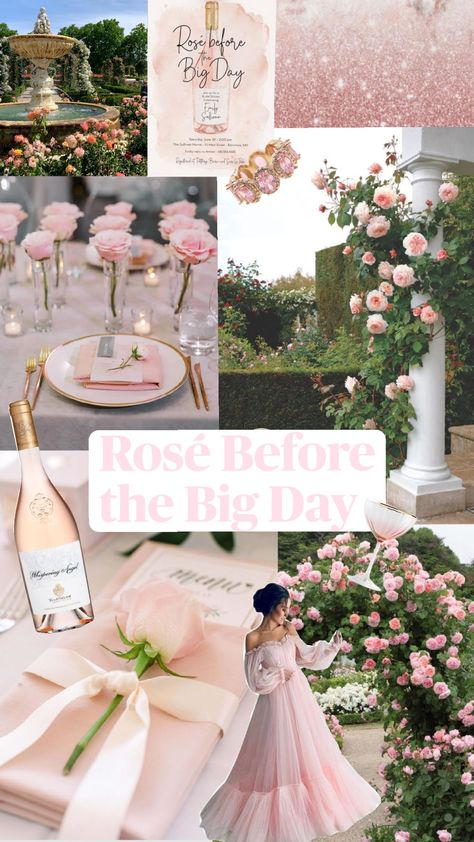 Bridal Shower Theme! Rosé Before the Big Day! 🌸🥂💐 Stop And Smell The Rose Bridal, Bridal Shower Rose Theme, Roses And Rosé Party, Rose All Day Bridal Shower Theme, Pink Floral Bridal Shower Ideas, Rose Theme Bridal Shower Ideas, 2025 Bridal Shower Themes, Roses And Rose Bridal Shower Theme, Feminine Bridal Shower Ideas