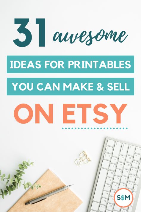 Interested in selling printables on Etsy but not sure what exactly to sell? Check out list of 31 awesome ideas for printables you can make and sell on Etsy! #printables #etsy #sidehustle #passiveincome #smartmoneymamas via @smartmoneymamas Popular Printables On Etsy, Top Selling Printables On Etsy, Most Popular Printables On Etsy, Popular Printables To Sell, Etsy Printables Ideas, Templates To Sell On Etsy, Best Selling Printables On Etsy, Ideas For Printables To Sell, Best Printables To Sell On Etsy