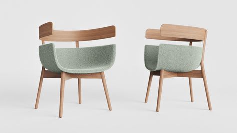 Astra Chair on Behance Poltrona Design, Wooden Chair Plans, Wood Chair Design, Eksterior Modern, Minimal Furniture, Furniture Design Chair, Chair Designs, Chair Ideas, Wooden Chairs