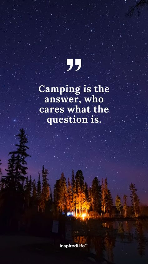 A couple snuggled up by the fire with a starry sky in the background. Campfire Quotes, Couple Camping, Camping Vibes, Camping Quotes, Around The Campfire, Motivational Sayings, Under The Stars, Outdoor Adventures, Outdoor Adventure