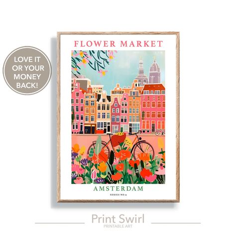 Flower market poster