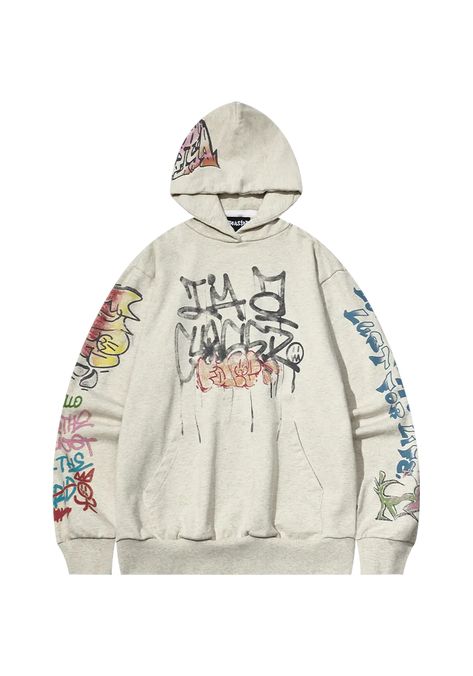 Grimace Graffiti Hand Drawn Hoodie - PSYLOS 1 Street Art Clothing, Graffiti Style Clothes, Graffiti Hoodie Street Art, Grafitti Outfits, Graffiti On Clothes, Artistic Hoodies, Graphic Hoodie Outfit, Painted Hoodies, Drip Clothes