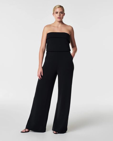 AirEssentials Strapless Jumpsuit – Spanx Dressy Jumpsuits, Summer Loungewear, Chic Jumpsuit, Coordinating Outfits, Outfit Shop, Strapless Jumpsuit, Body Shapers, Elegant Outfit, Get Dressed