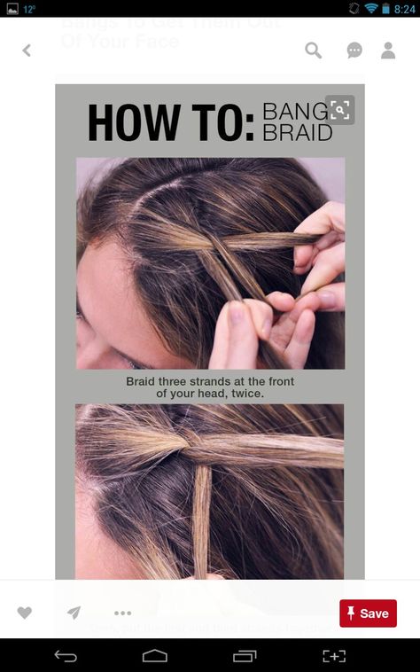 Braided Bangs, Work Hairstyles, Peinados Fáciles Para Cabello Corto, French Braid, Hair Envy, Toddler Hair, Peinados Faciles, Hair Today, Hair Dos