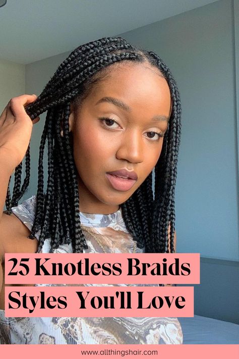 How To Style My Short Braids, Bob Knotless Braids No Curls, Knotless Box Braids Medium Short Length, Short Afro Braids Hairstyles, Knotless Braids Short Length, Knotless Box Braid Bob, Knotless Braids Ponytail Hairstyles, Knotless Box Braids Medium Short, How To Style Bob Braids