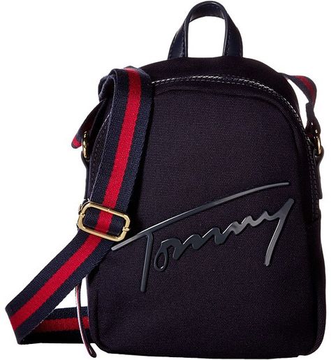 Mochila Jansport, Tommy Hilfiger Handbags, Crossbody Backpack, Tommy Hilfiger Bags, Tommy Hilfiger Outfit, Blue Backpack, Mini Canvas, Backpack Bag, Bag Canvas