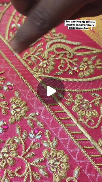 Rajesh Manju on Instagram: "Zari Spring French knot work 🥰" Zari Work Embroidery, Knot Embroidery, French Knot Embroidery, French Knot, Zari Work, March 7, Knot, Embroidery, Sewing